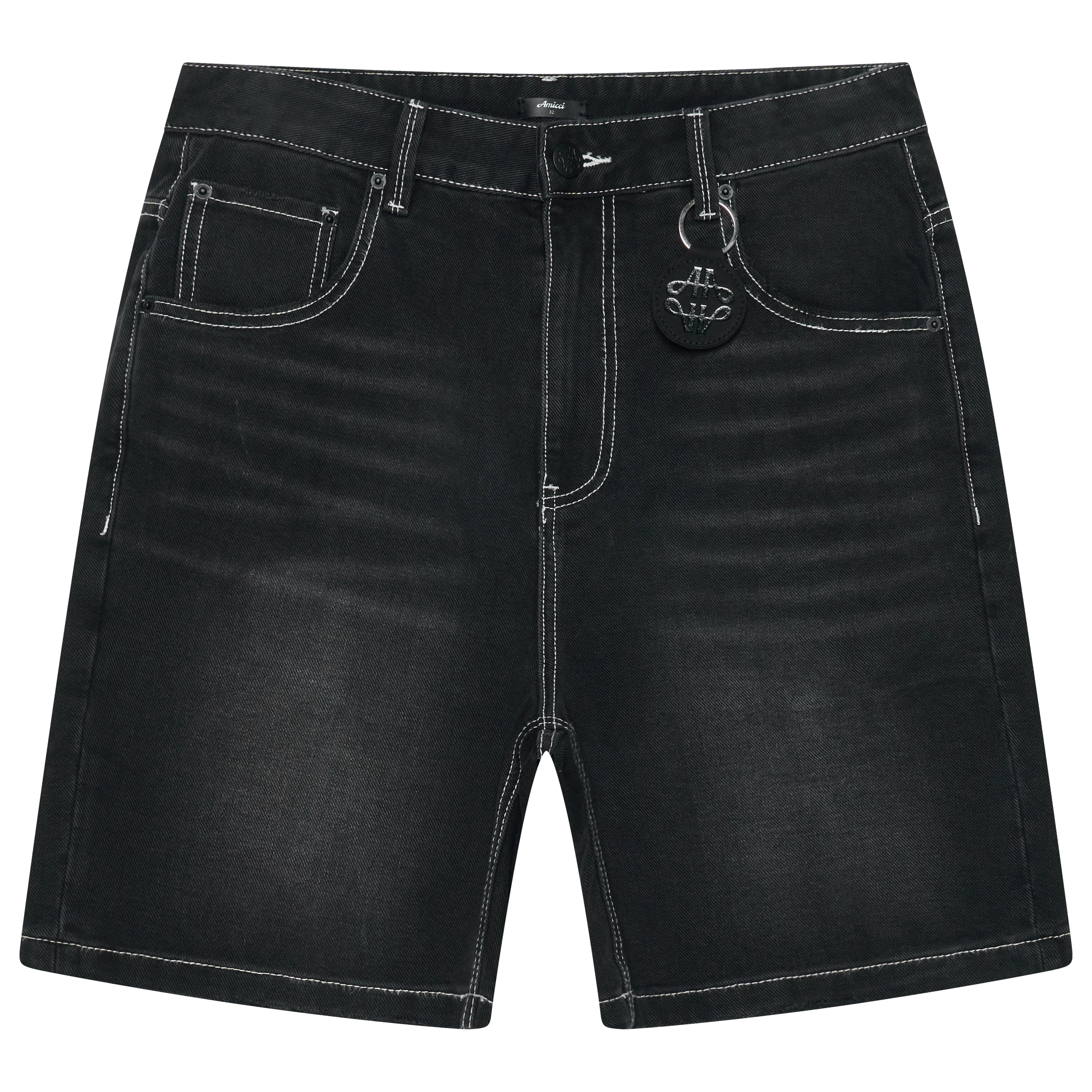 Keshi Denim Short Set Zwart