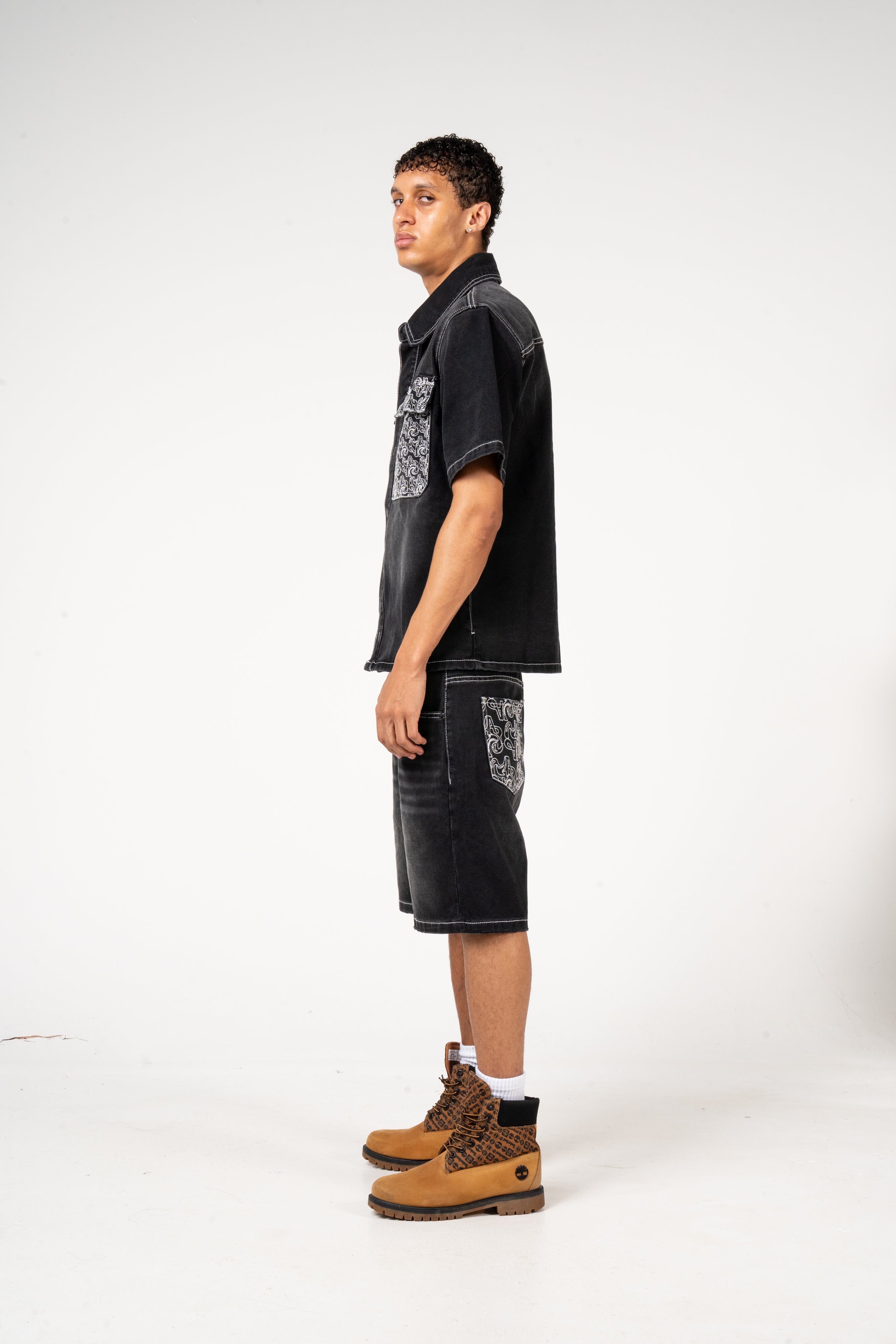 Keshi Denim Shirt Zwart