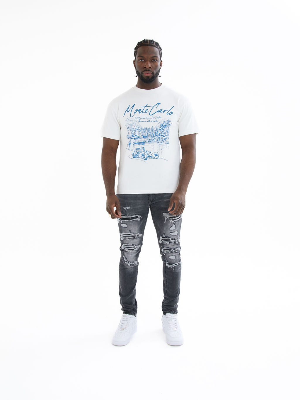 Diego Grijze Skinny Jeans