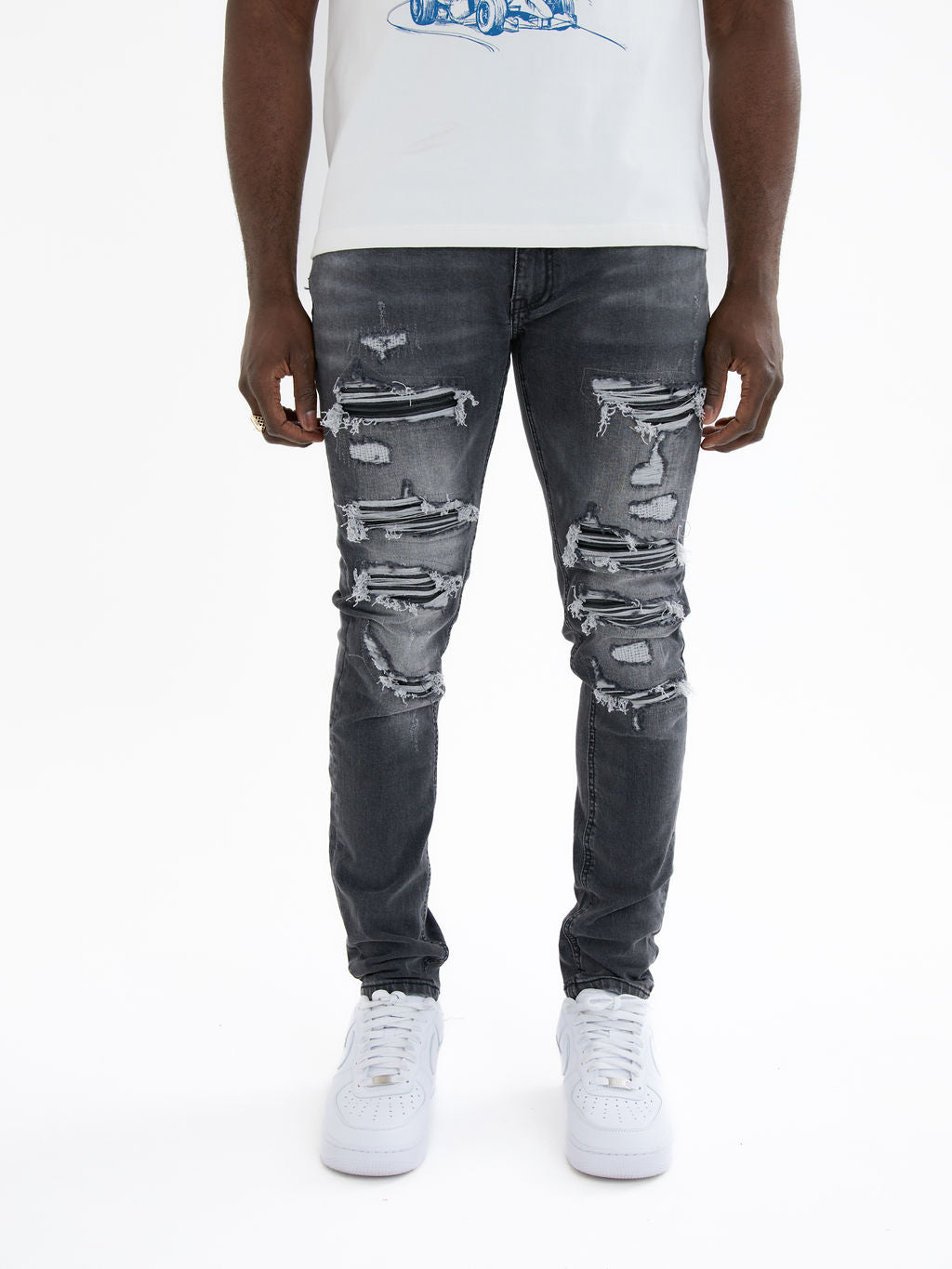 Diego Grijze Skinny Jeans