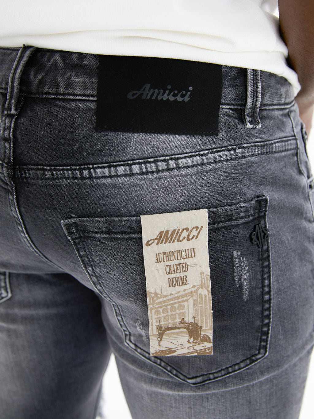 Diego Grijze Skinny Jeans