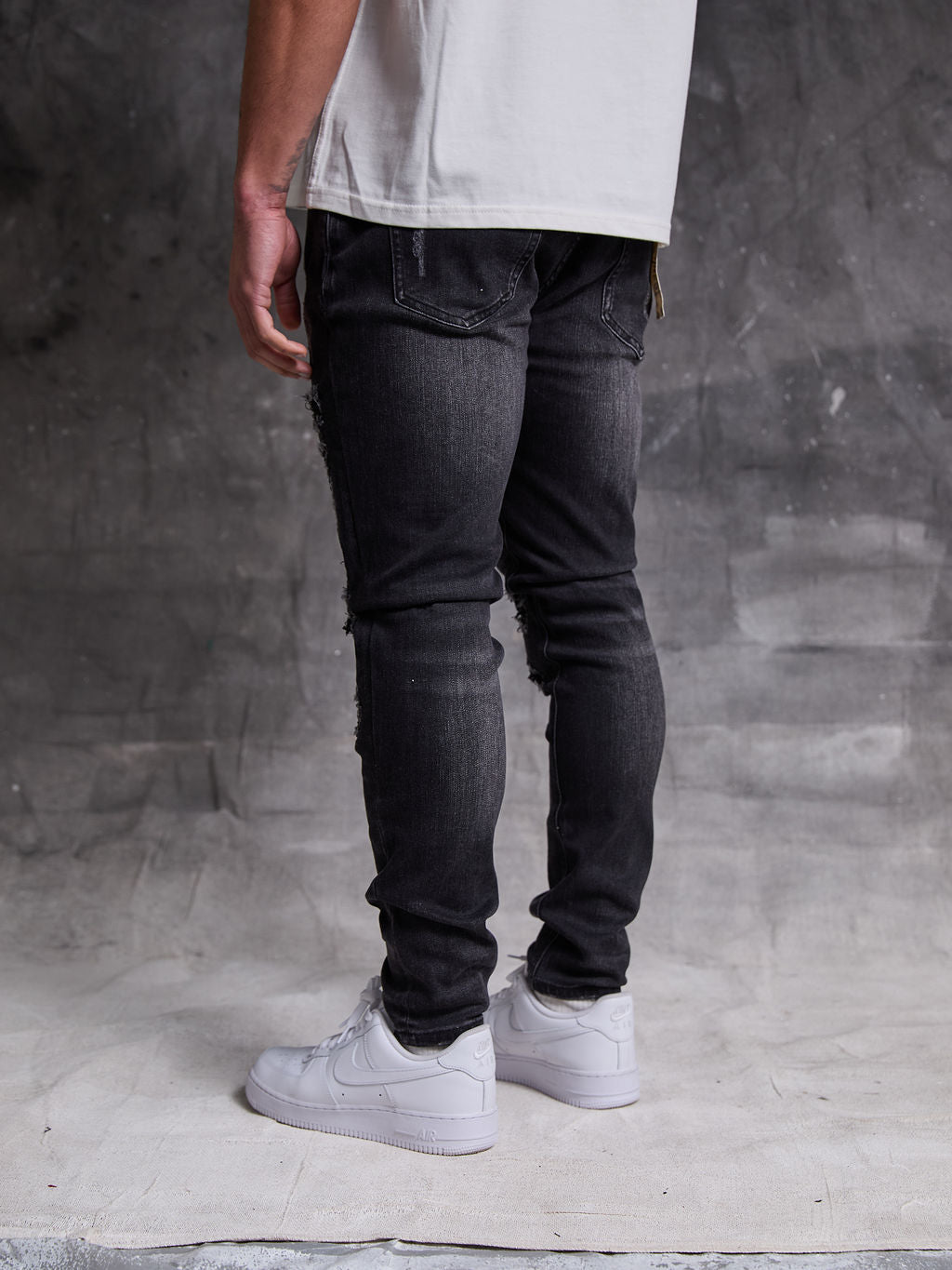 Rocco Heavy Ripped Zwarte Skinny Jeans