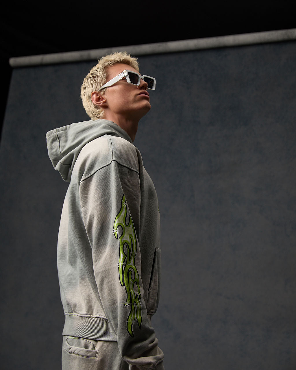 Paola Grafische Hoodie Grijs