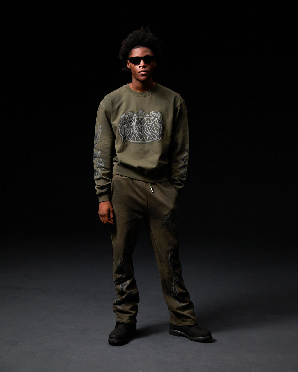 Honova Graphic Crewneck Groen