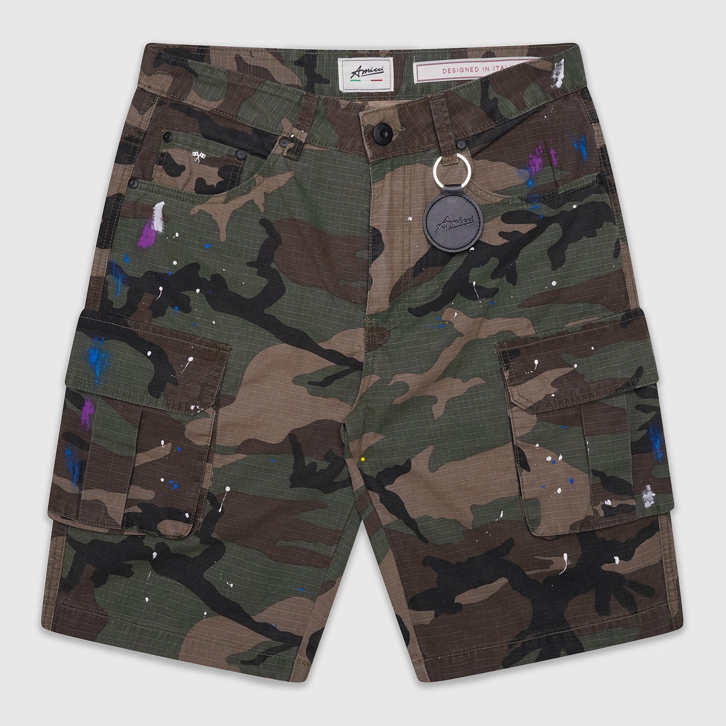 Flavio Green Camo Shorts