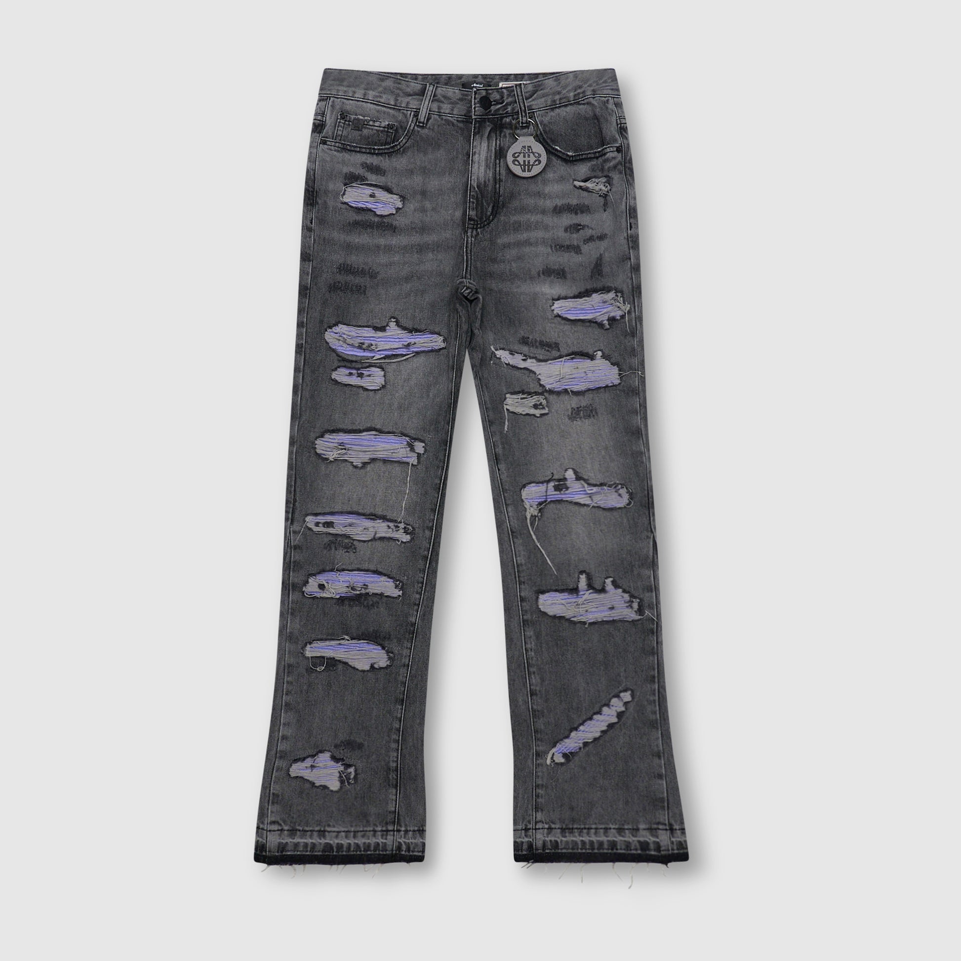 Trivoni Midden Grijs Flare Jeans