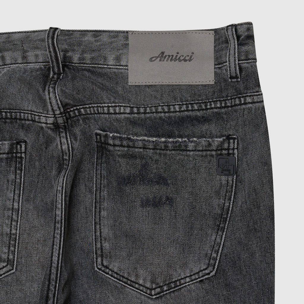 Trivoni Midden Grijs Flare Jeans