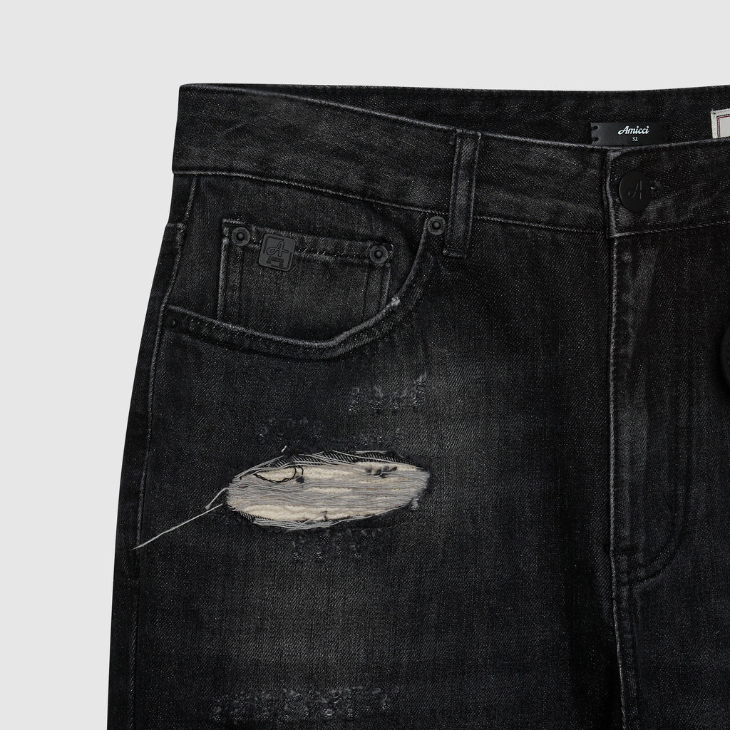 Trivoni Zwarte Flare Jeans