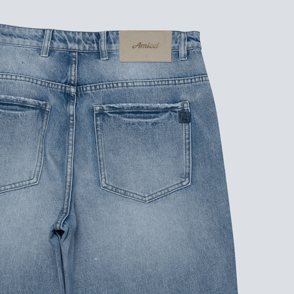 Manuel Lichtblauwe Gescheurde Jeans