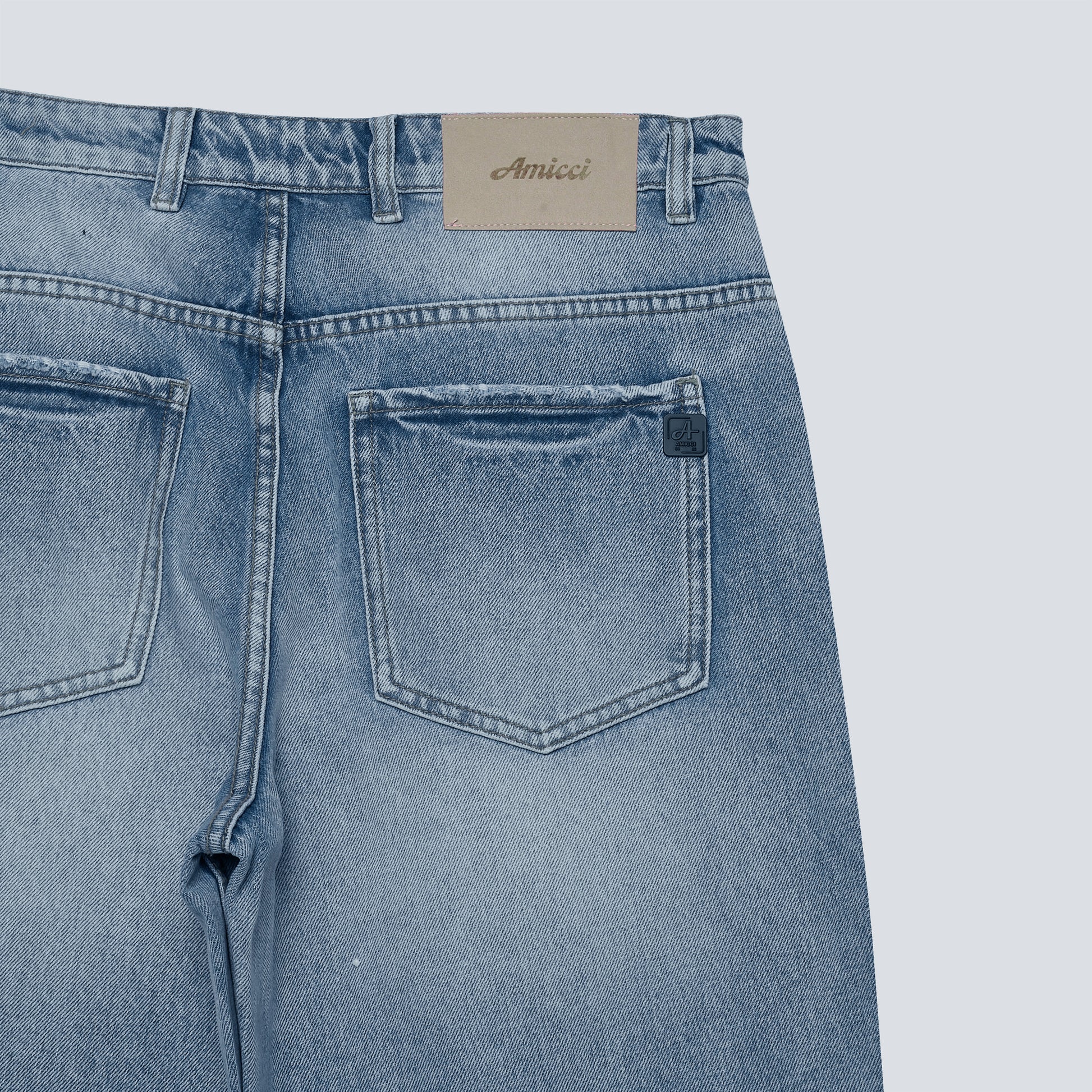 Manuel Lichtblauwe Gescheurde Jeans