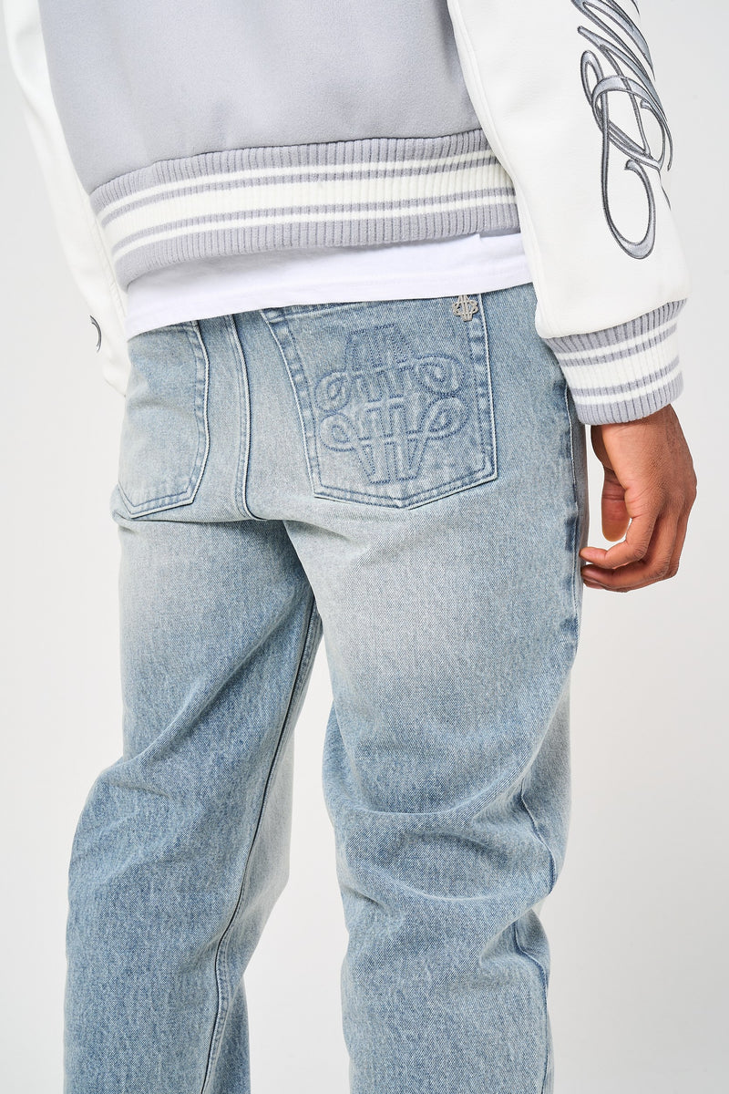 Lennox Mid Blue rechte jeans