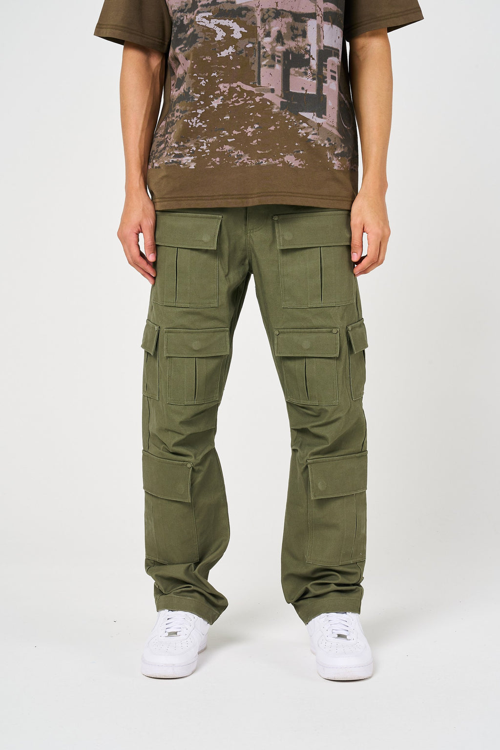 Terron Khaki Cotton Twill Pants