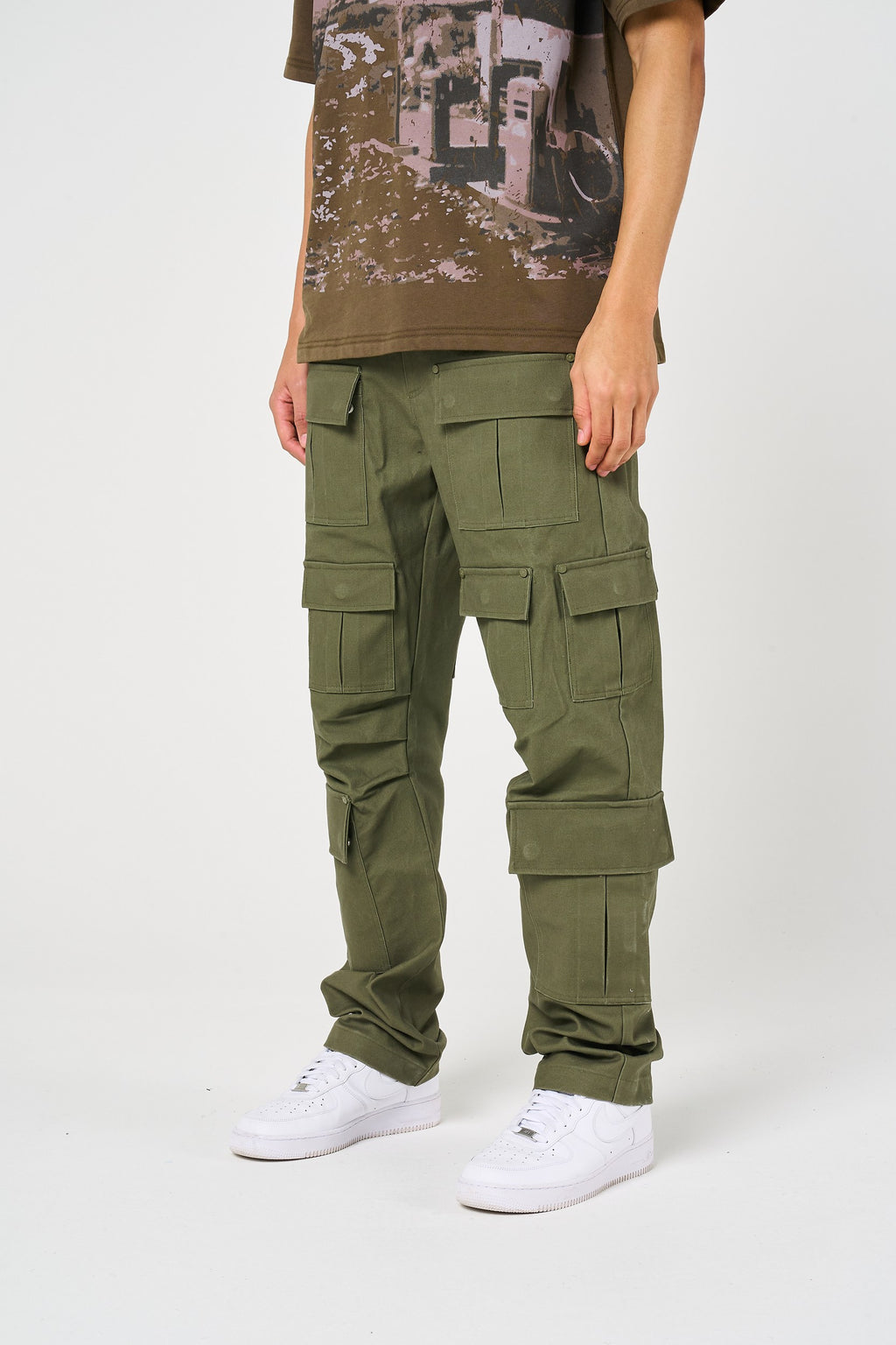 Terron Khaki Cotton Twill Pants