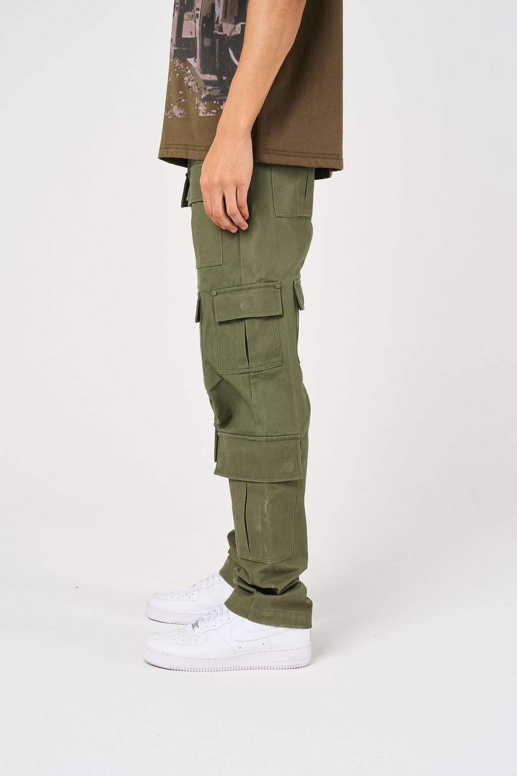 Terron Khaki Cotton Twill Pants