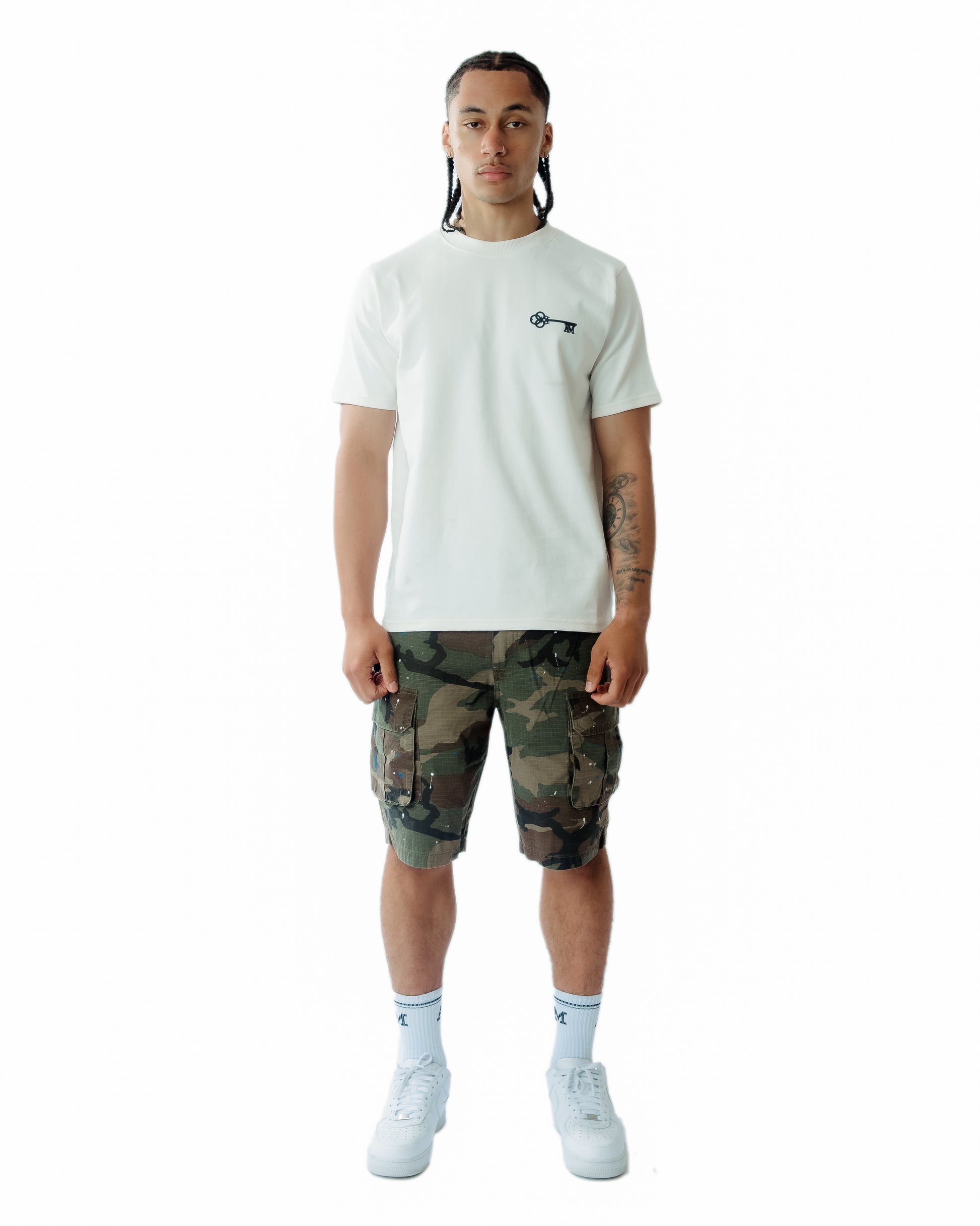 Flavio Green Camo Shorts
