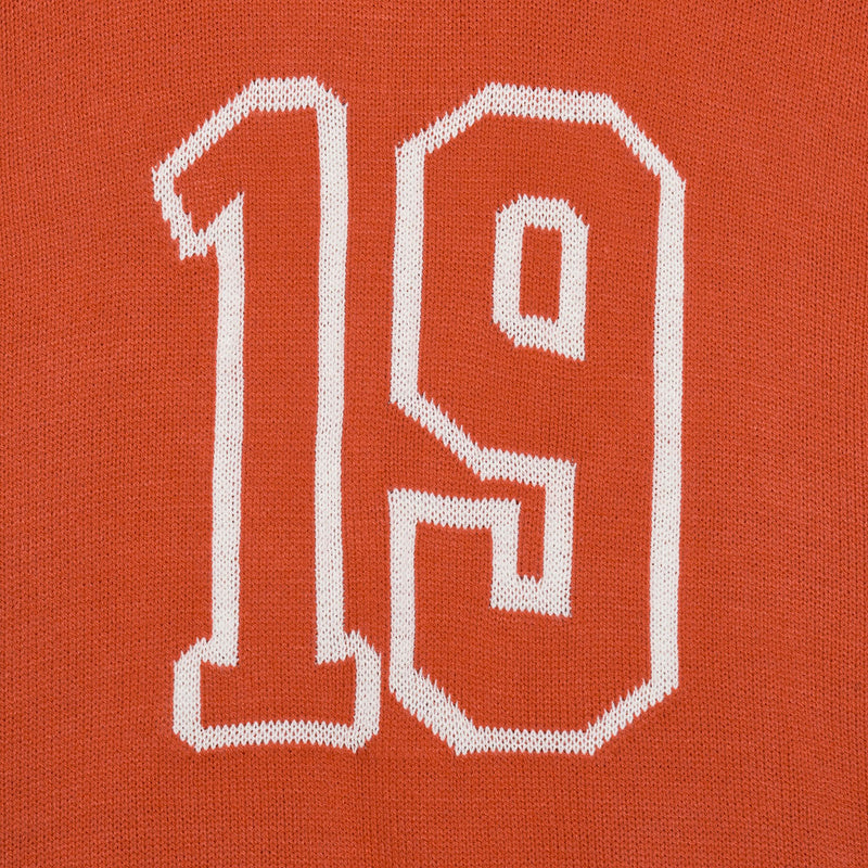 Nantes Gebreide Jersey T-Shirt Oranje