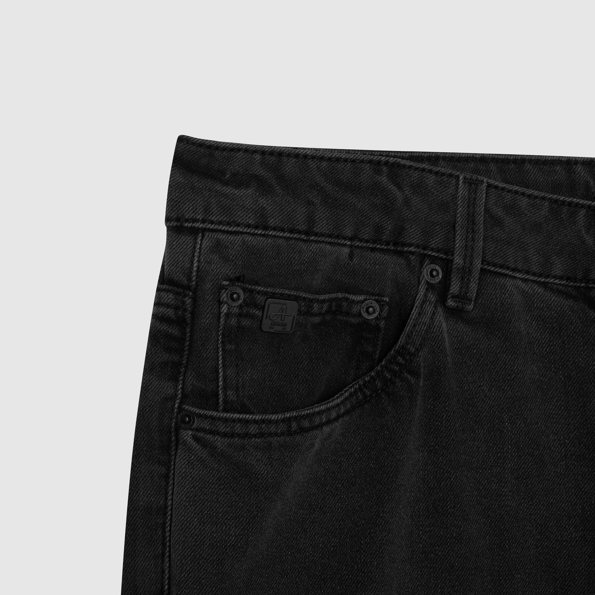 Knox Zwart Gewassen Gepaneerde Jeans