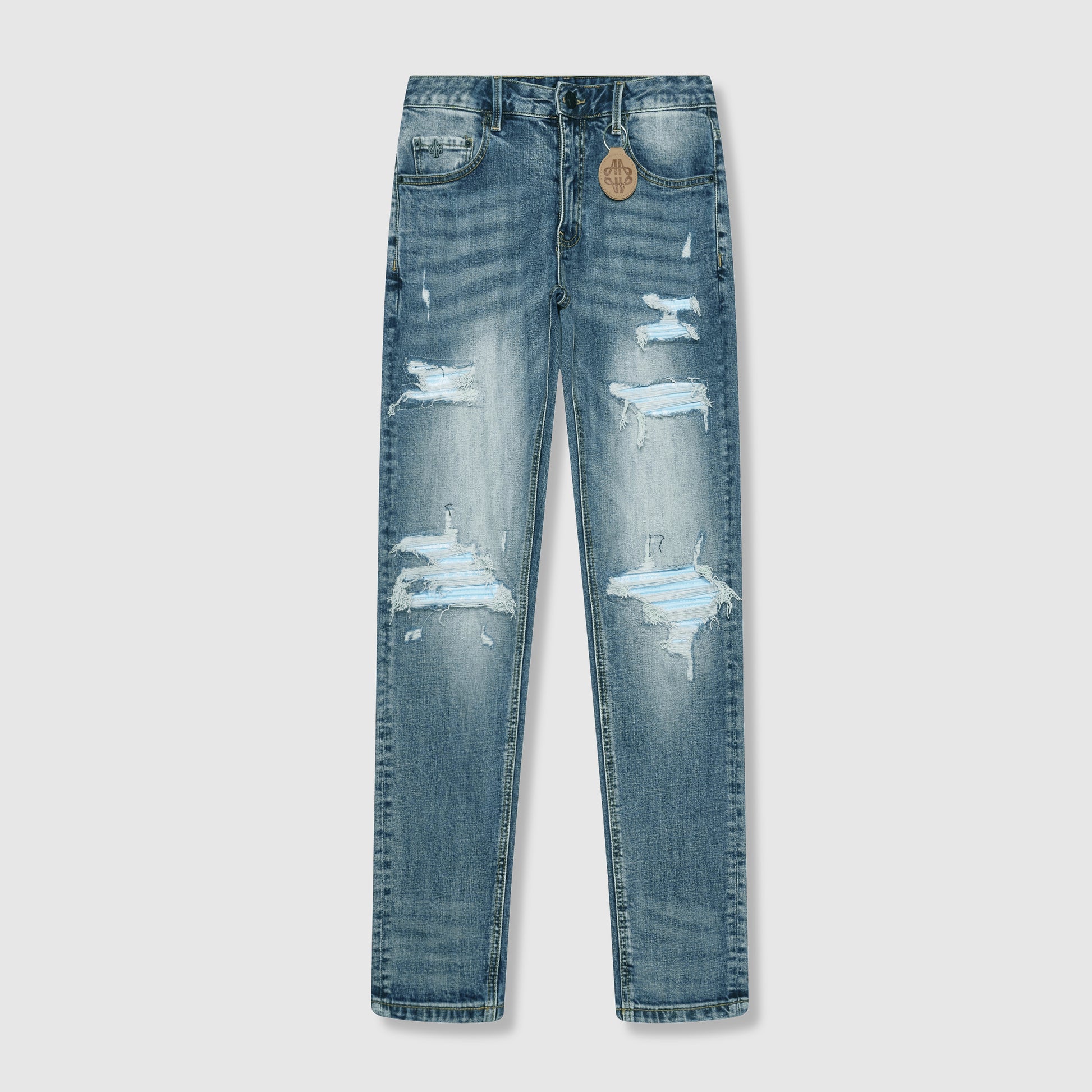 Arlow Blauwe Bandana Skinny Jeans