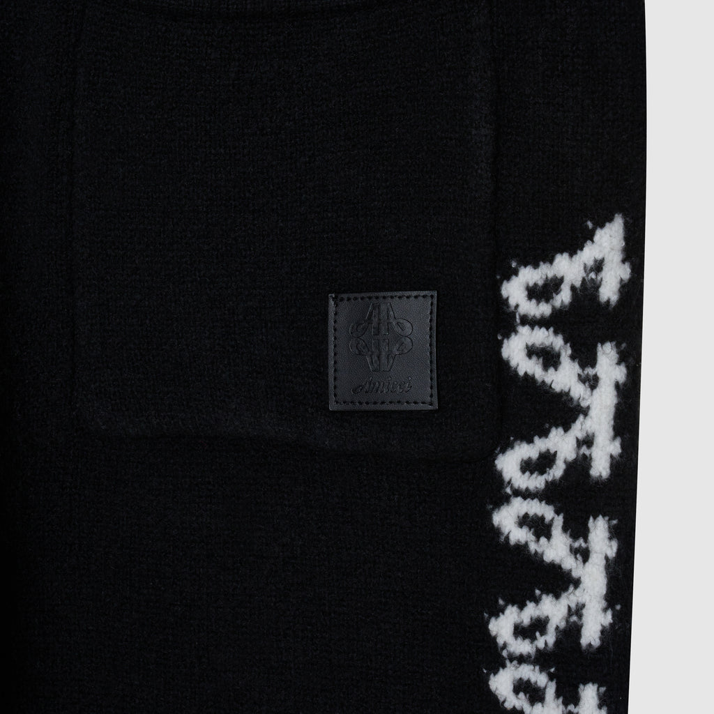 Merino Breiwerk Zwarte Jogger