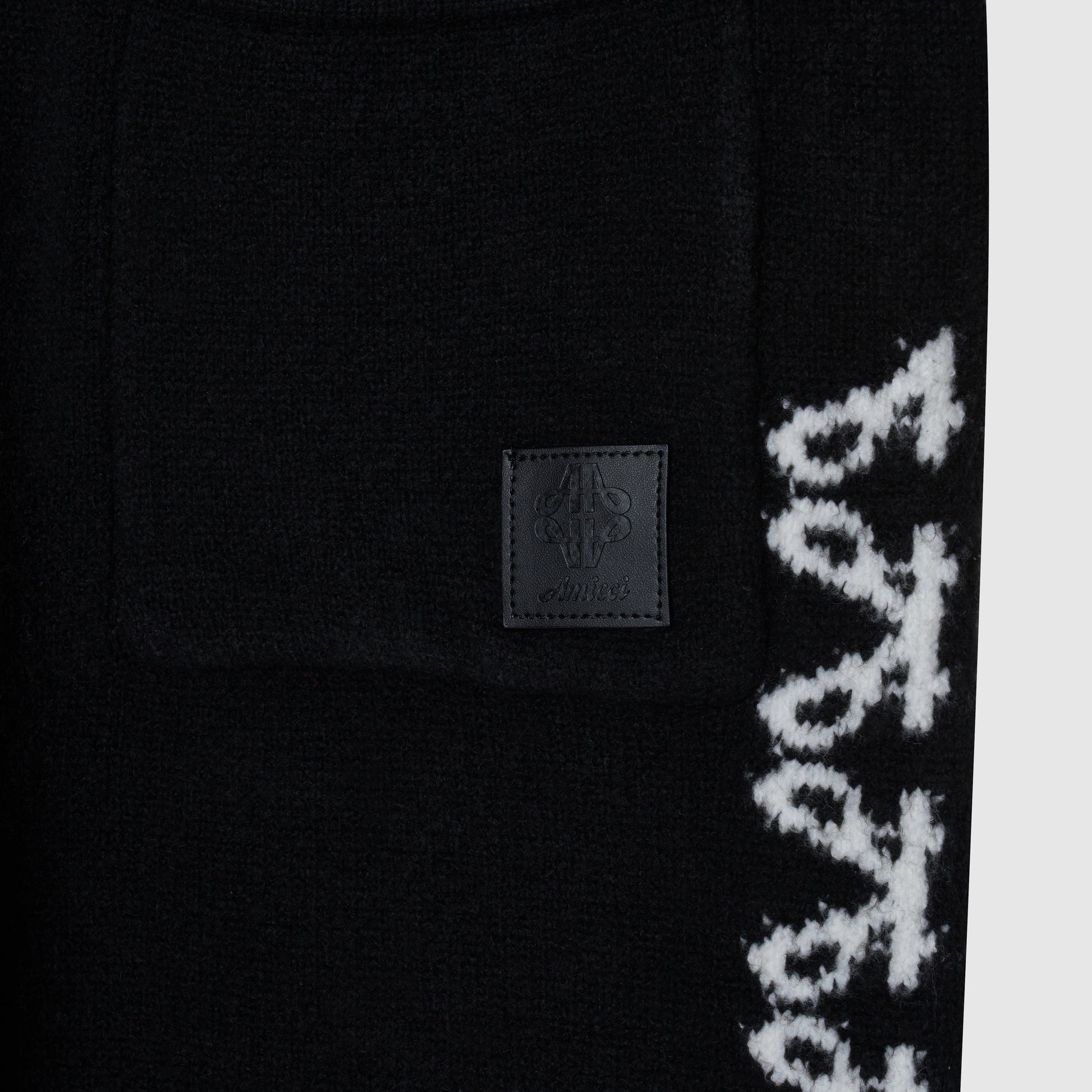 Merino Breiwerk Zwarte Jogger
