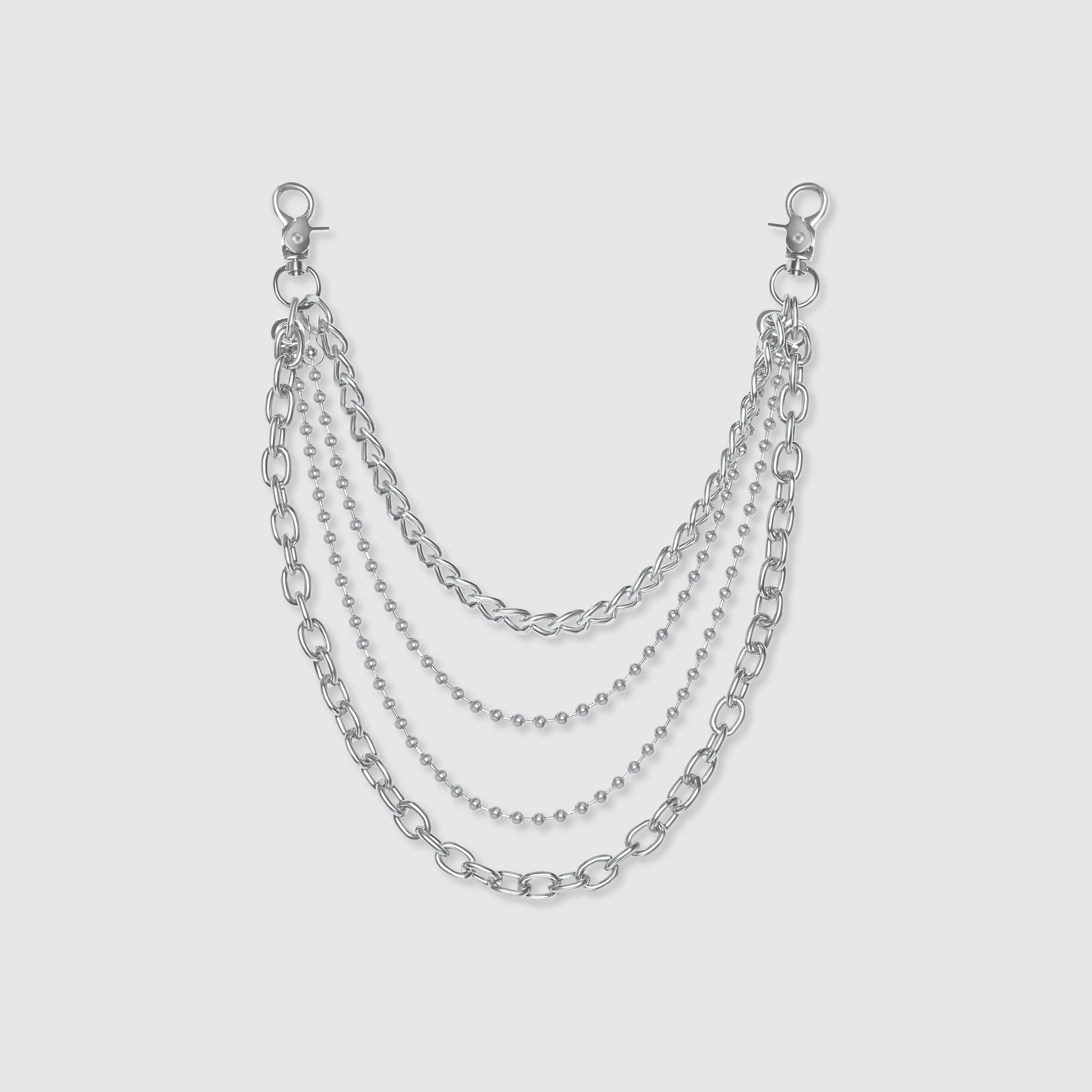 Gelaagde Zilveren Ketting