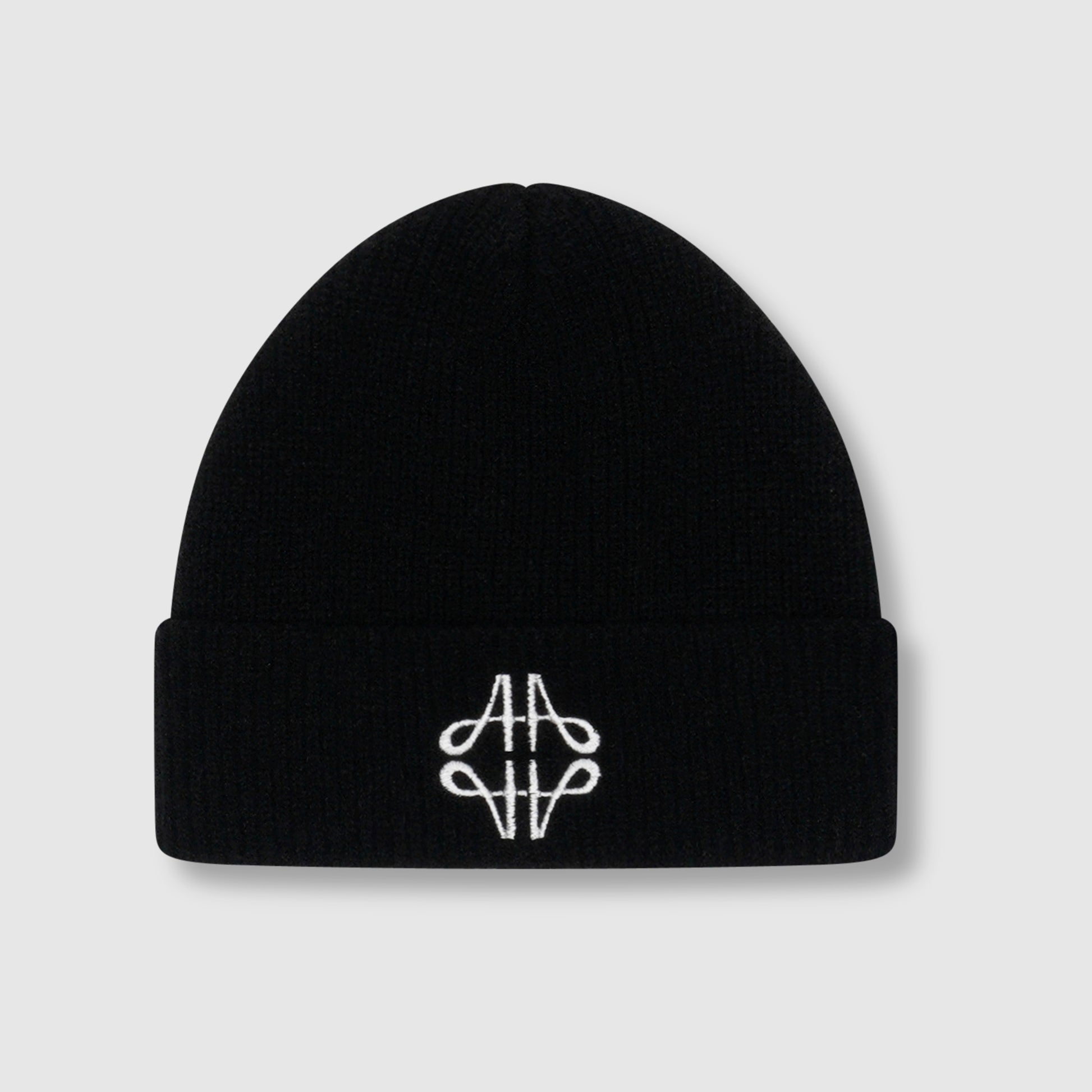 Fluffy Emblem Knitted Beanie