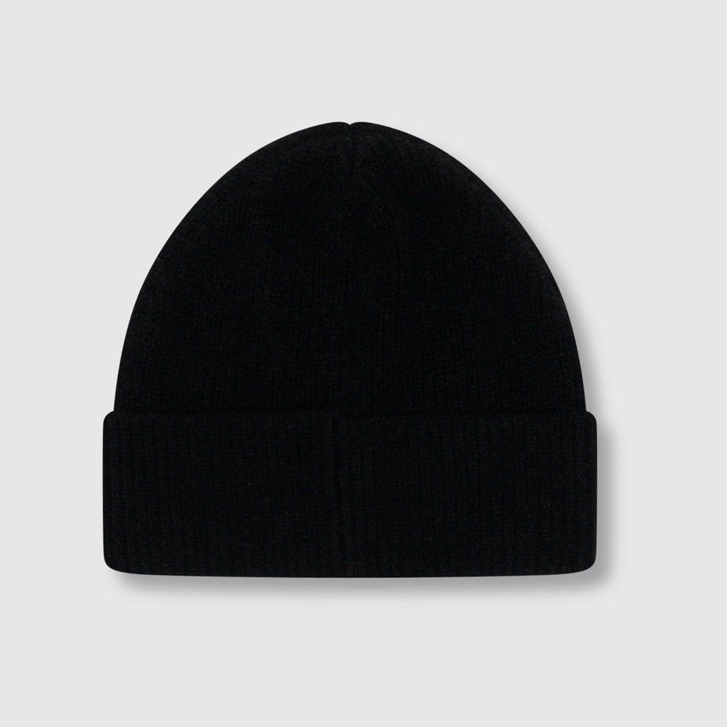 Fluffy Emblem Knitted Beanie