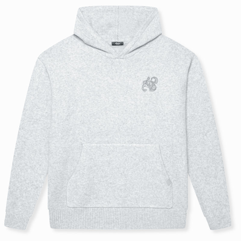 Amos Grijze Gebreide Hoodie
