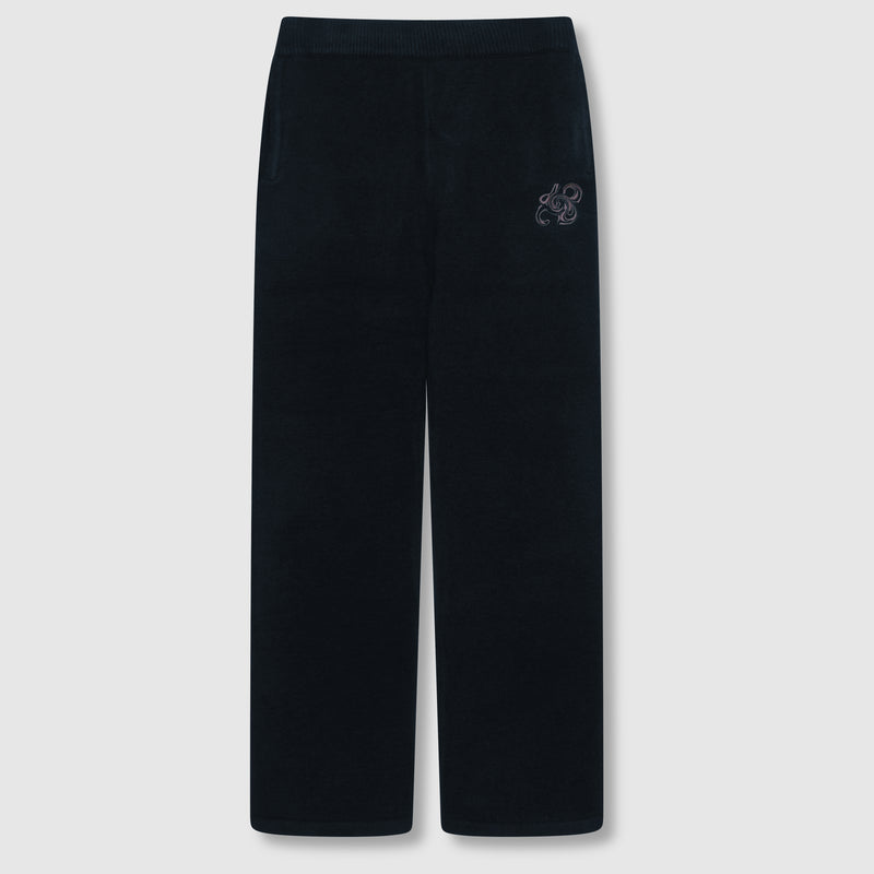 Amos Zwart Gebreide Joggingbroek