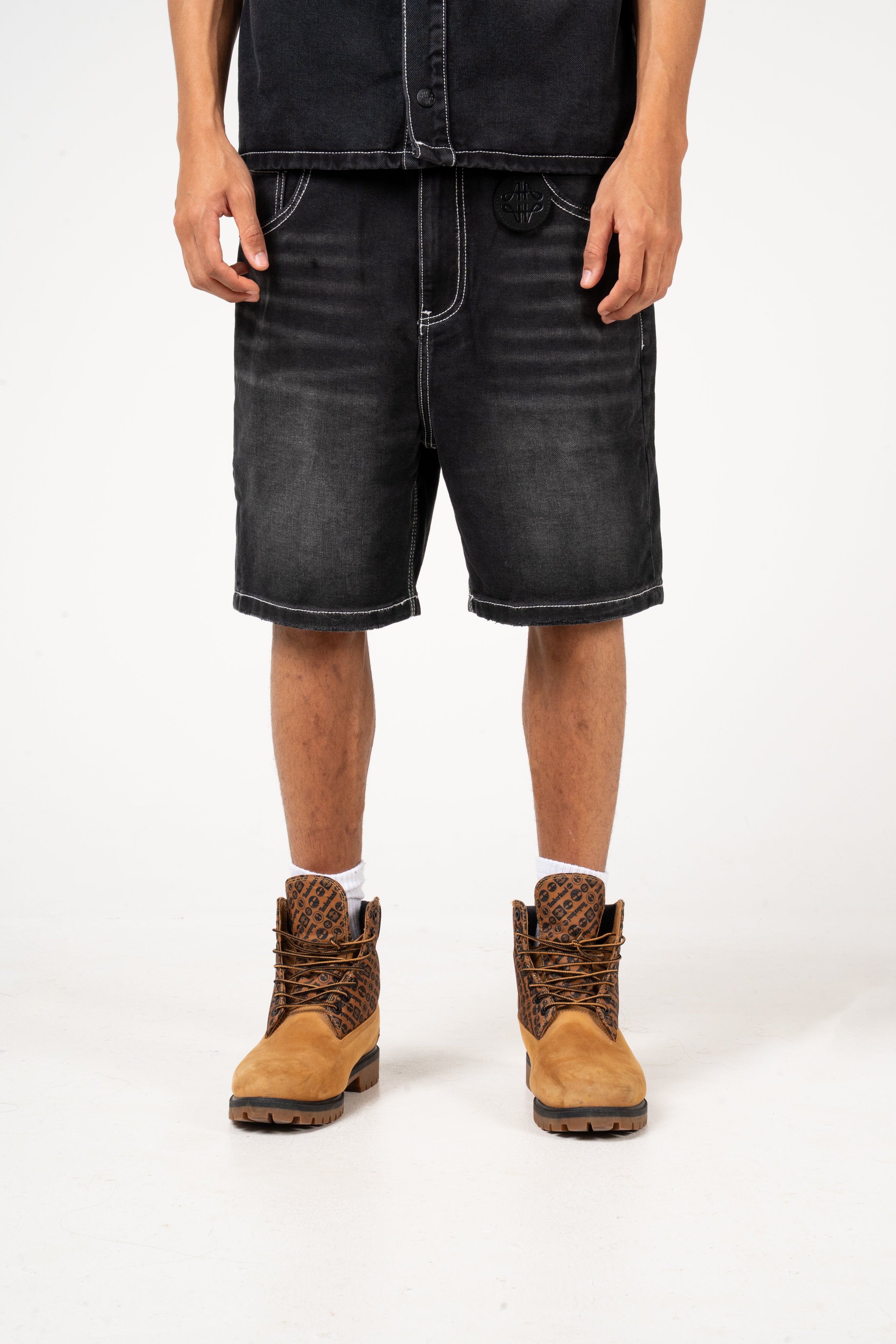 Keshi Denim Shorts Zwart