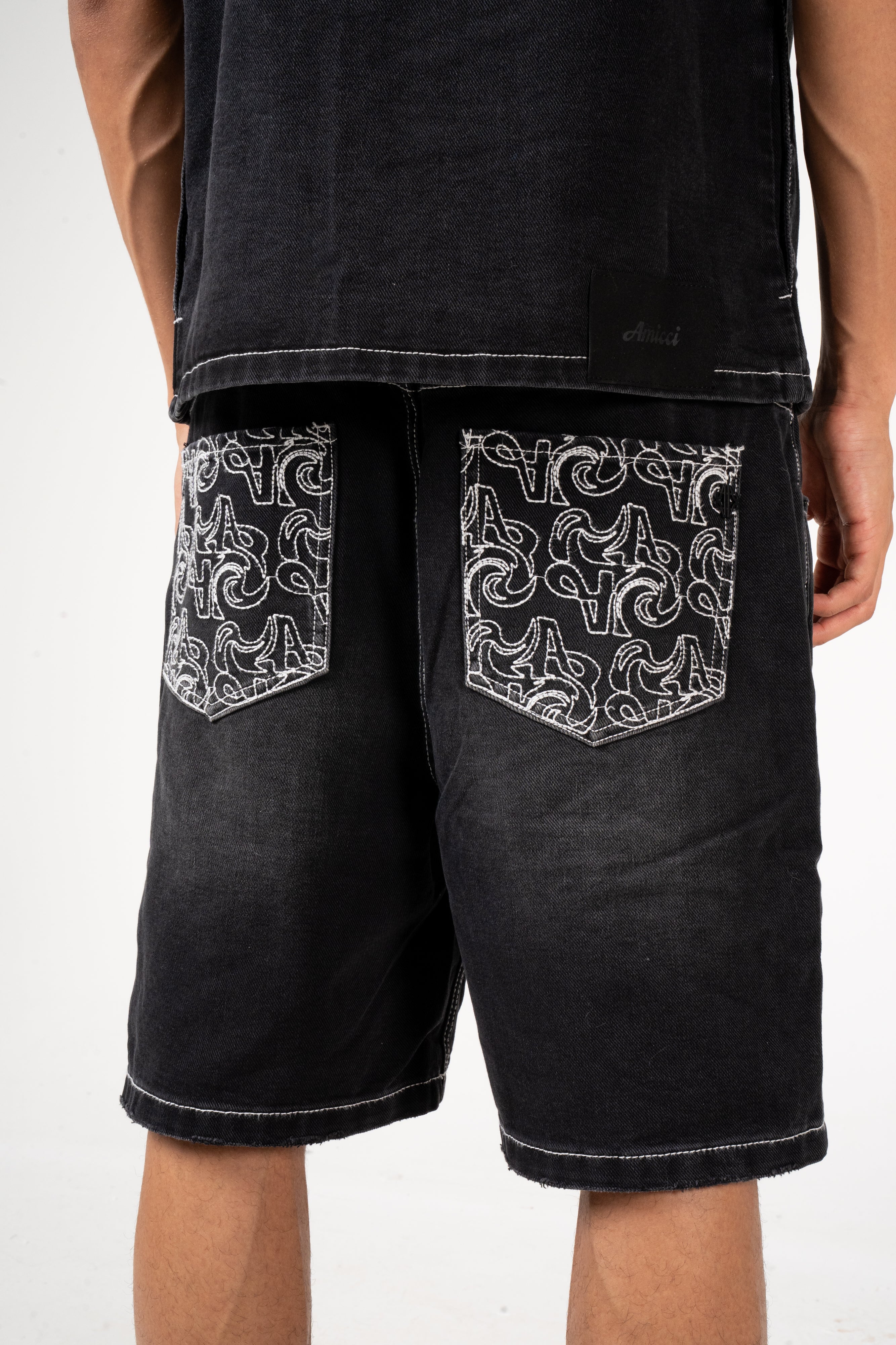 Keshi Denim Shorts Zwart