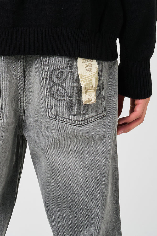 Lennox Grijze Rechte Jeans