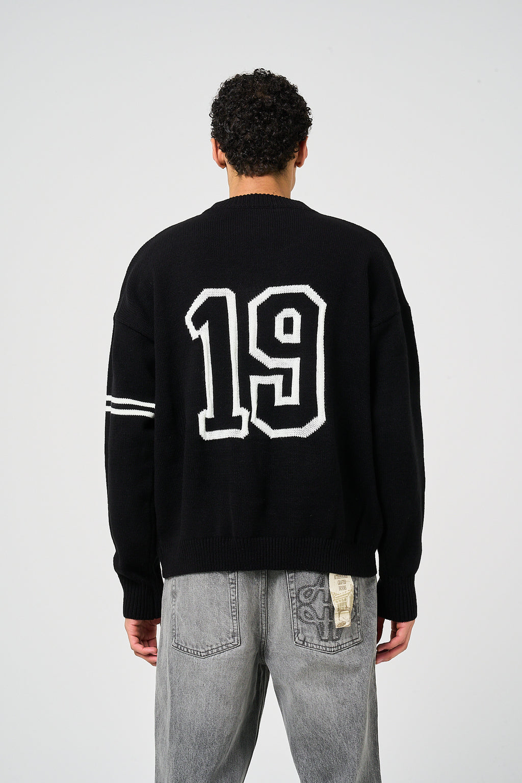 Nantes Long Sleeve Black Knitted T Shirt