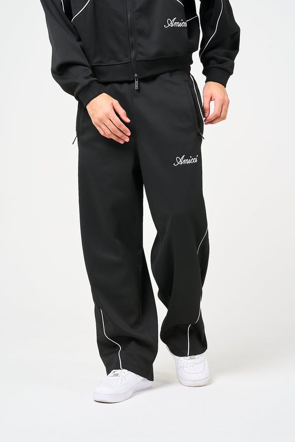 Bleecker zwarte joggingbroek met rits