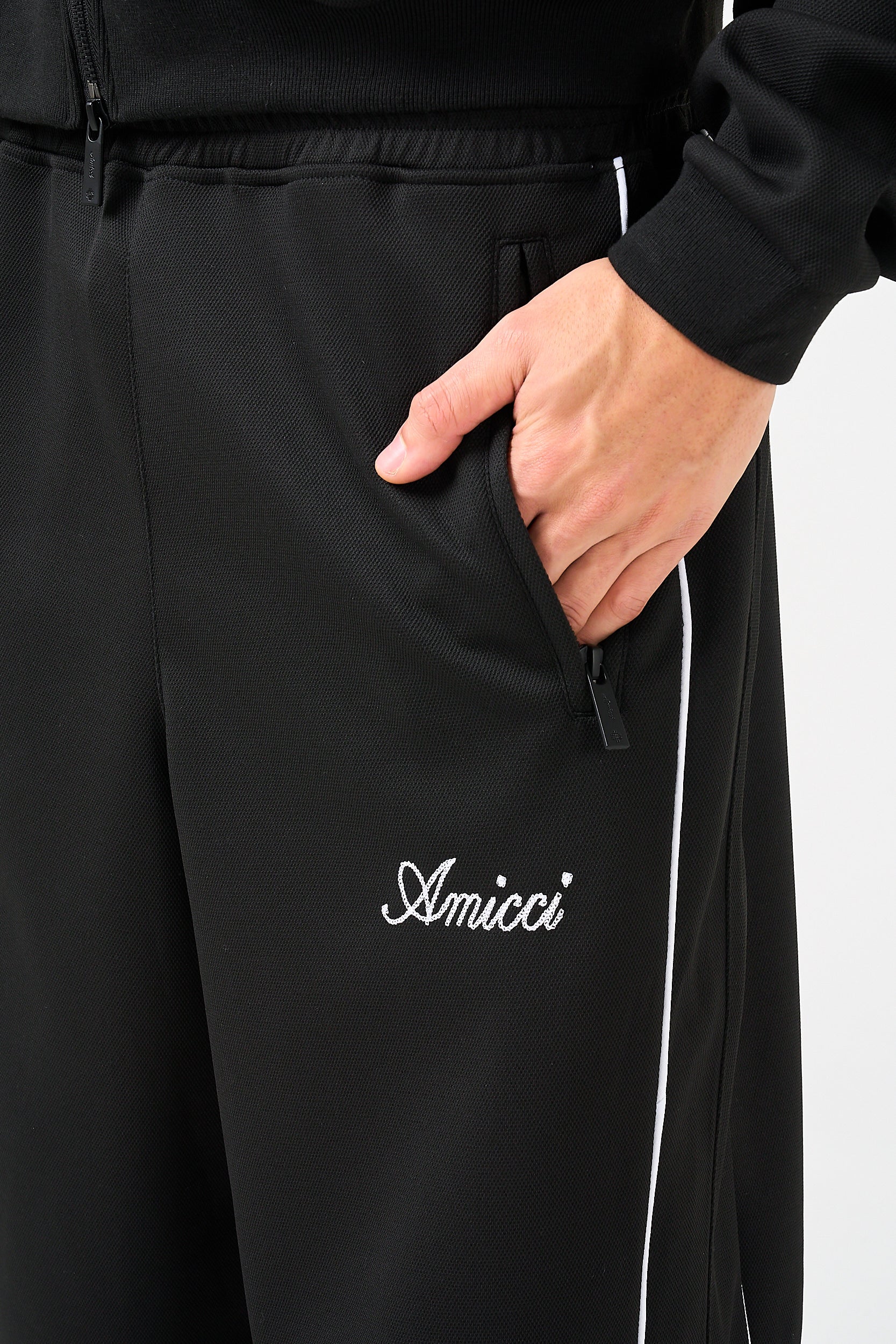 Bleecker Black Zip Through Bottoms