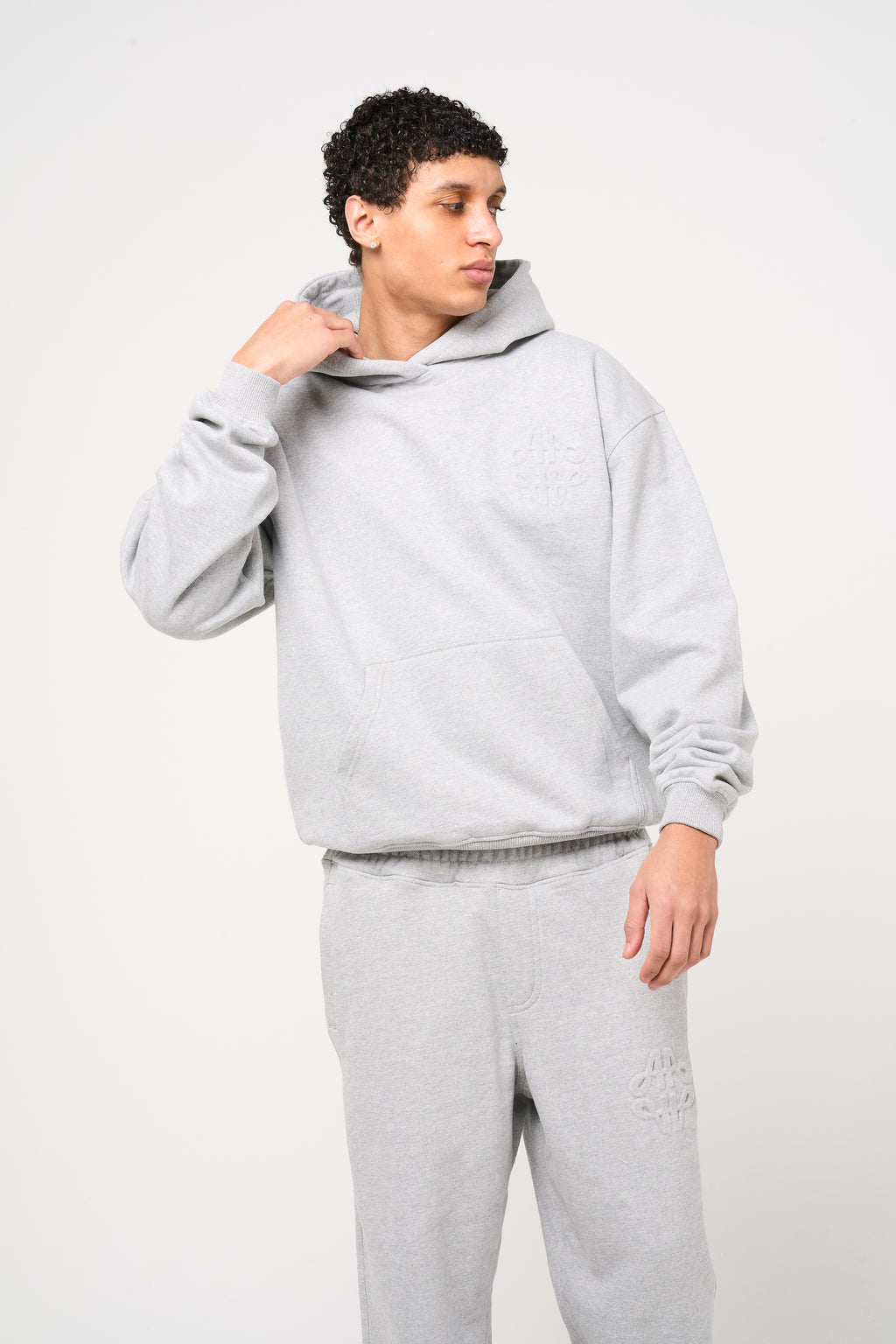 Reyes Emblem Logo Hoodie Grey