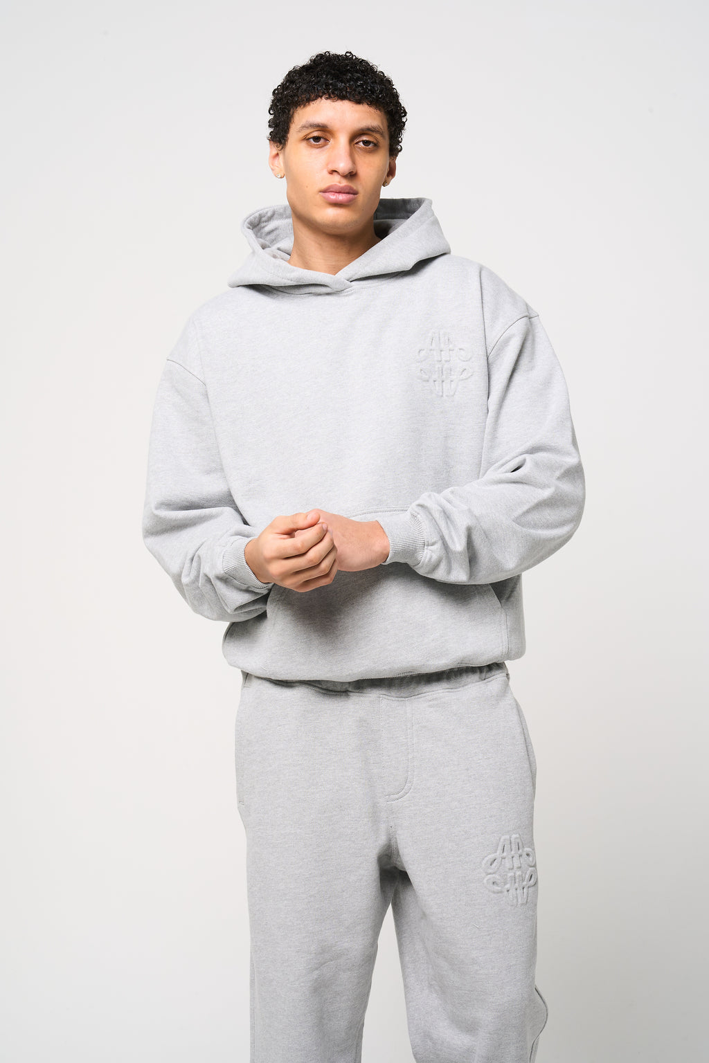 Reyes Emblem Logo Hoodie Grey