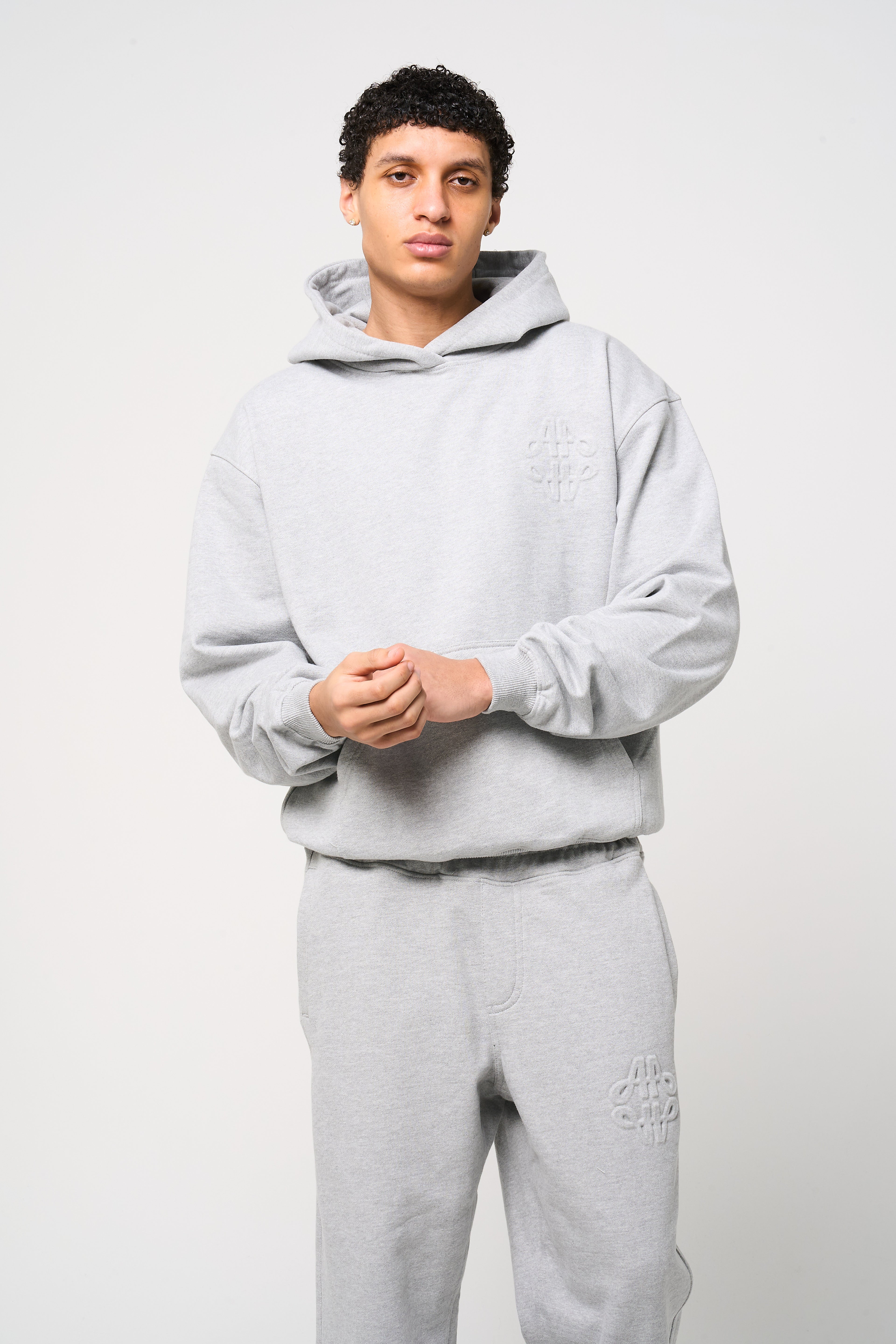 Reyes Emblem Logo Hoodie Grey