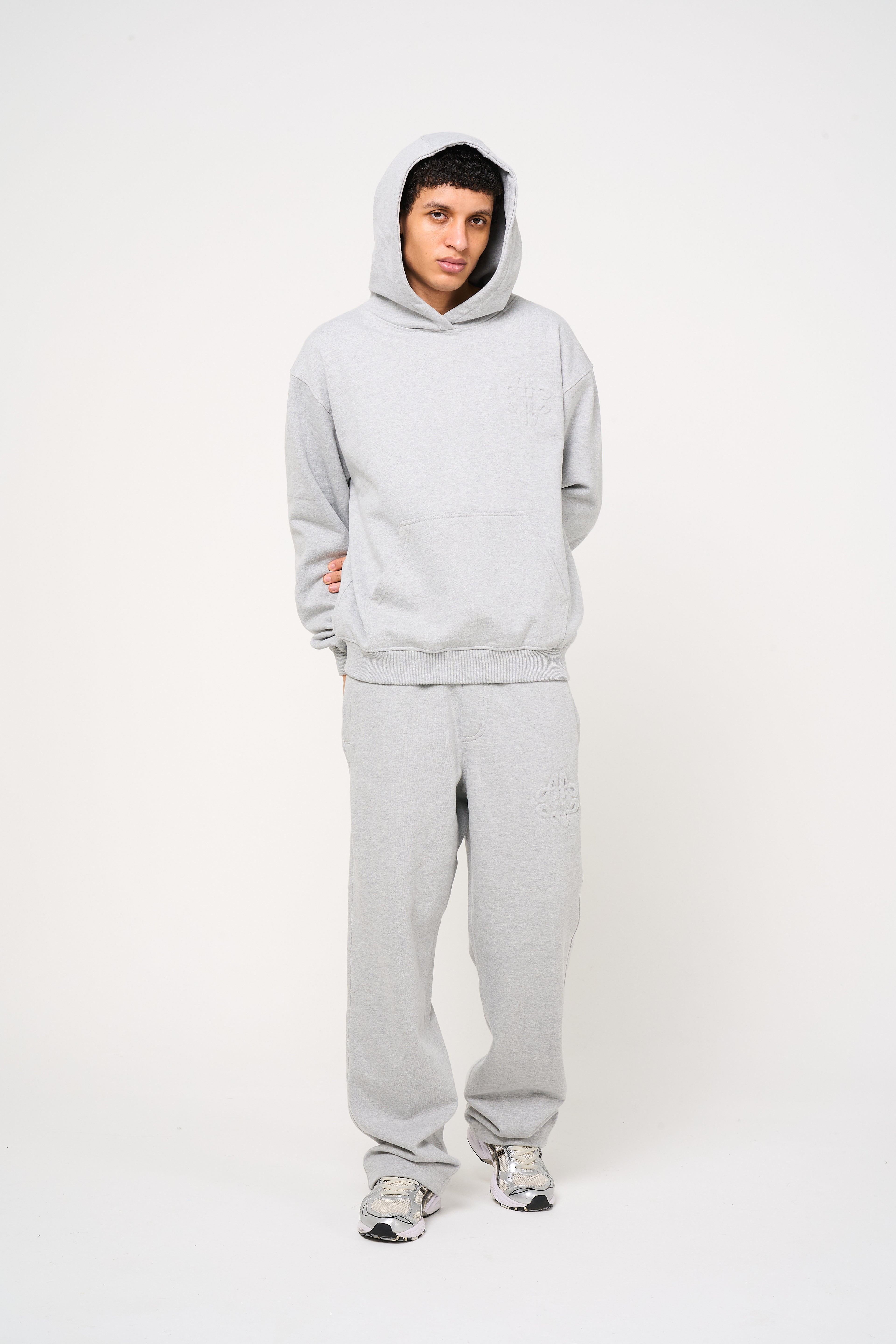 Reyes Emblem Logo Hoodie Grey