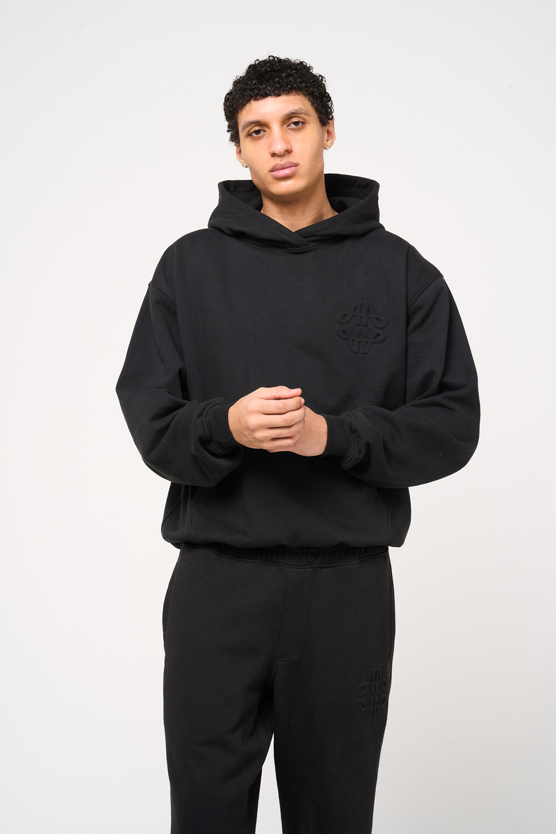 Reyes Embleem Logo Hoodie Zwart