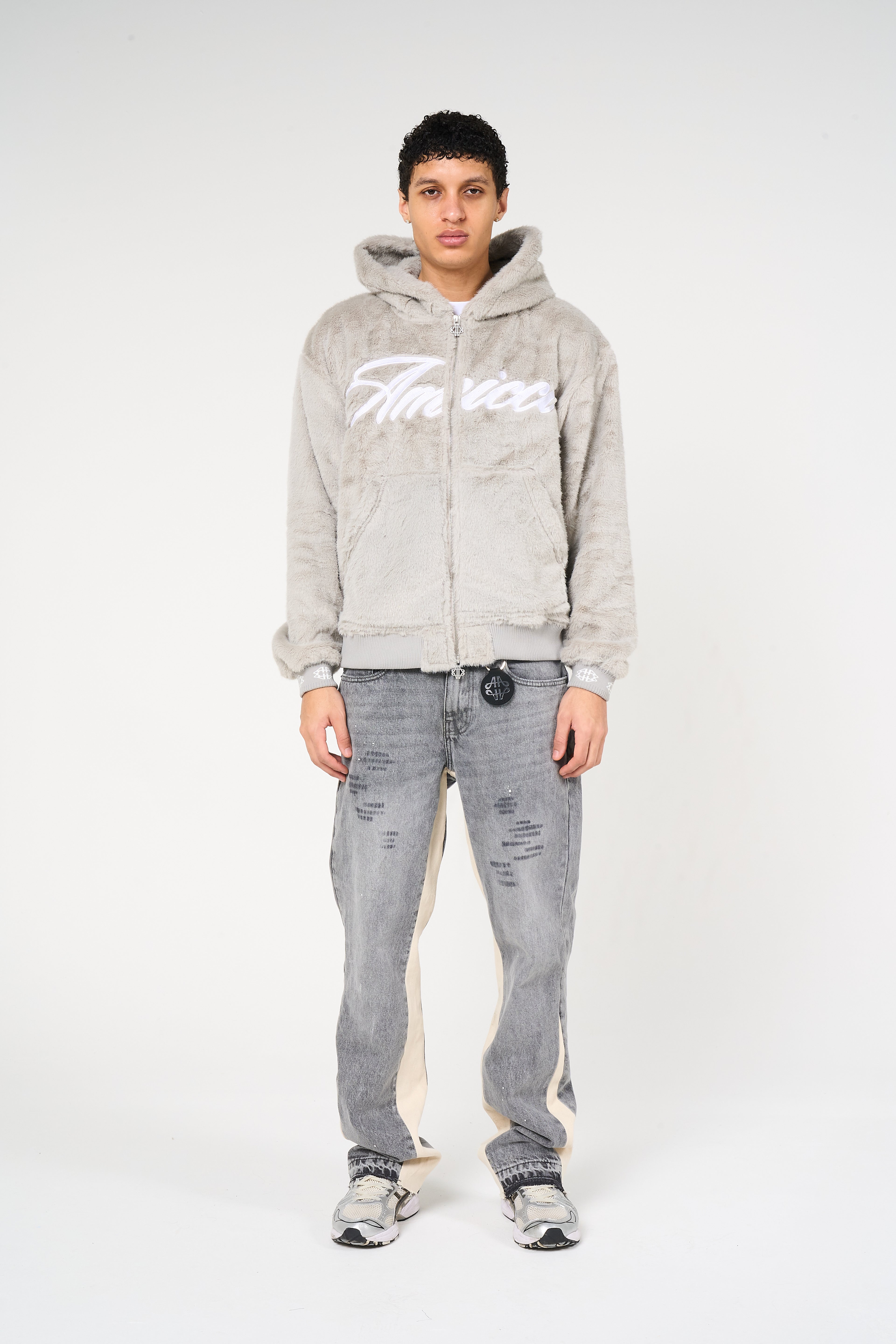Oakley Grey Fur Hoodie