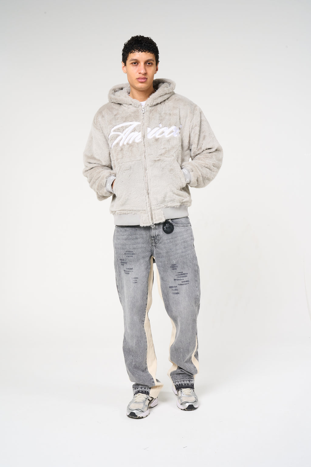 Oakley Grey Fur Hoodie