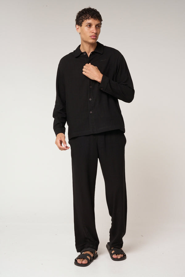 Vesper Linen Pants Black