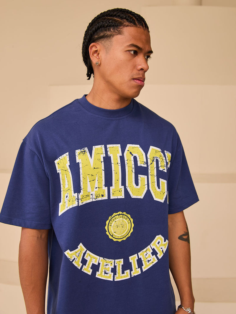 Instituut T-shirt Marineblauw