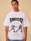Direction White Graphic T Shirt