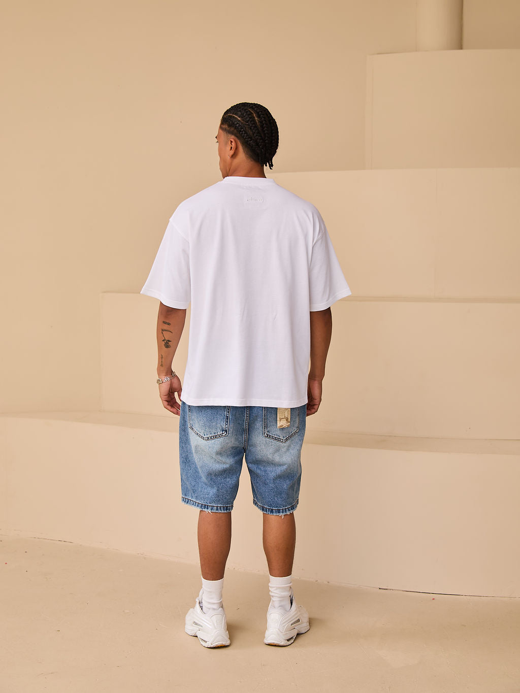 Direction White Graphic T Shirt