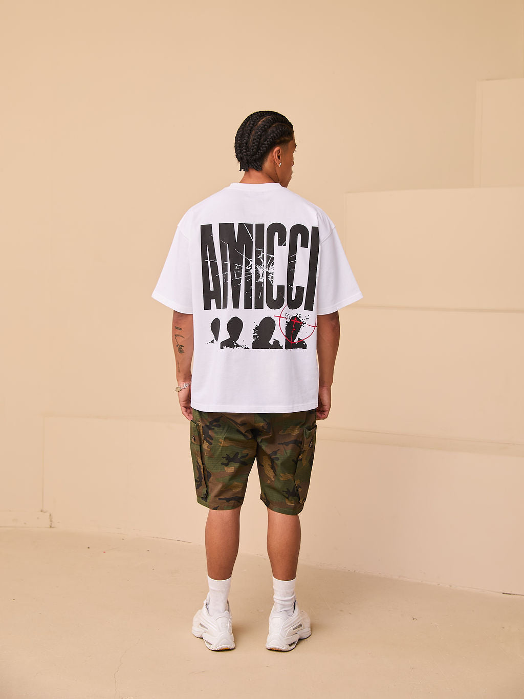 Sniper Graphic T Shirt White