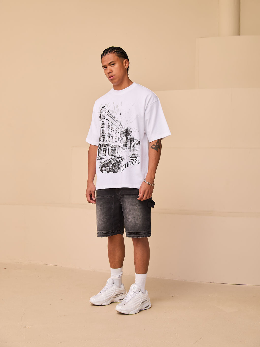 Larvotto Wit Grafisch T-shirt