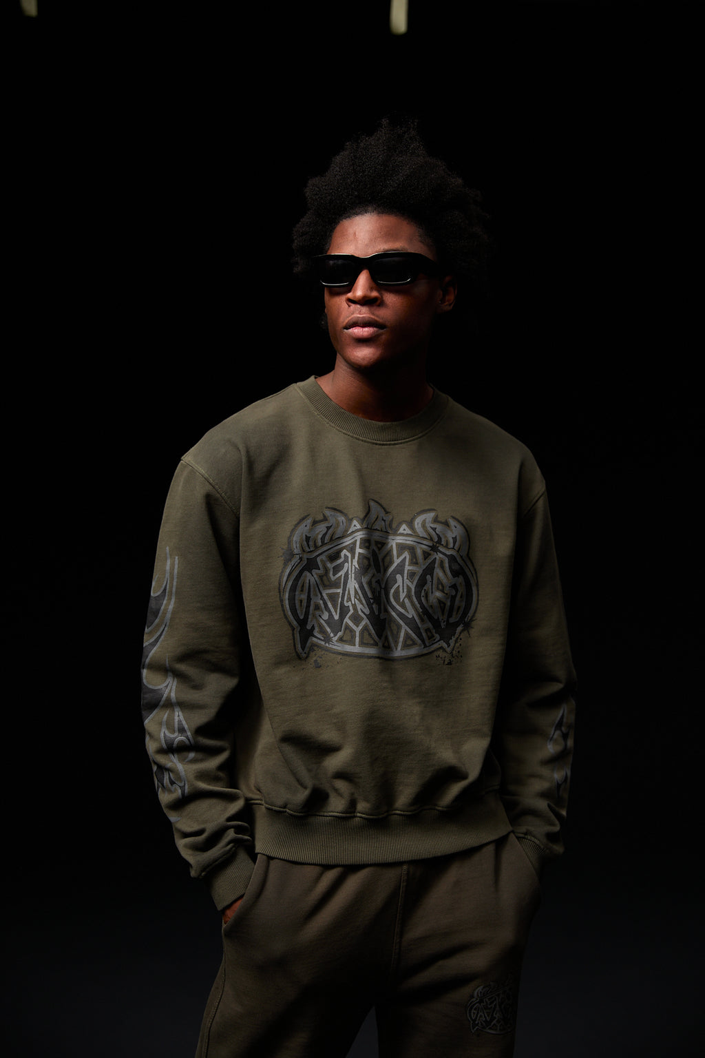 Honova Graphic Crewneck Green