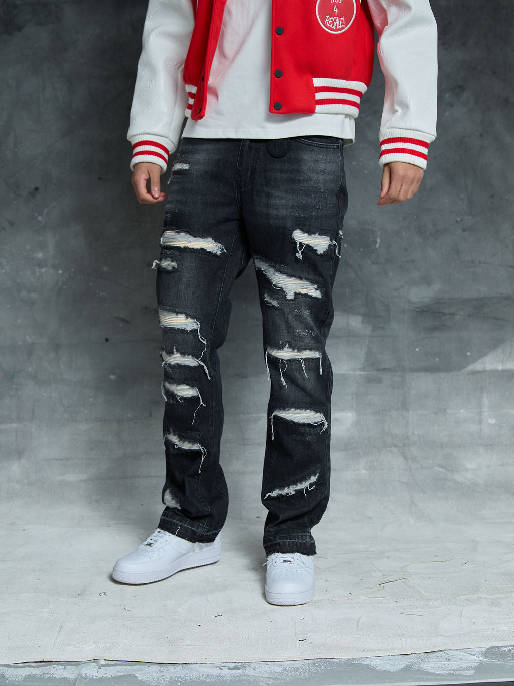 Trivoni Zwarte Flare Jeans